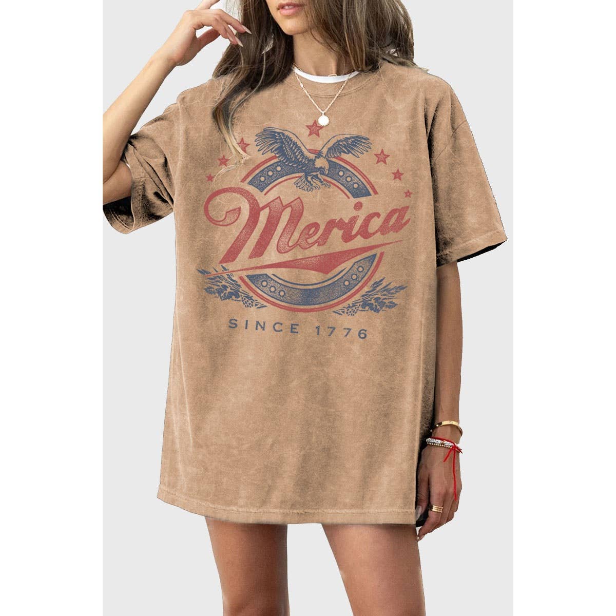 Merica Oversized Graphic Tee